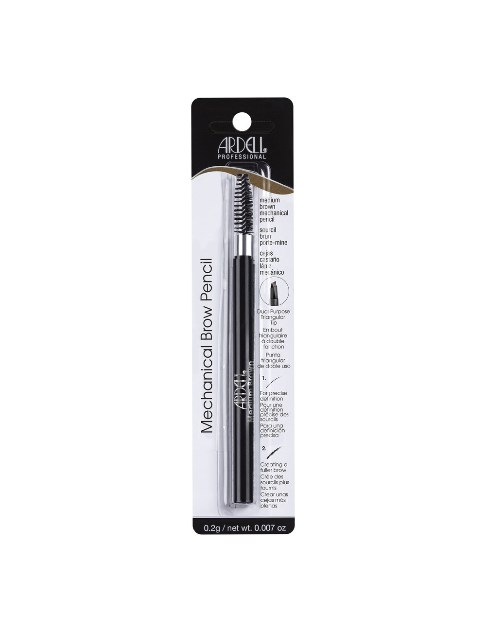ARDELL Mechanical Brow Pencil Spoolie MEDIUM BROWN
