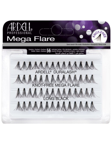 ARDELL MEGA Flare Ind Knot-Free LONG Black MEGA