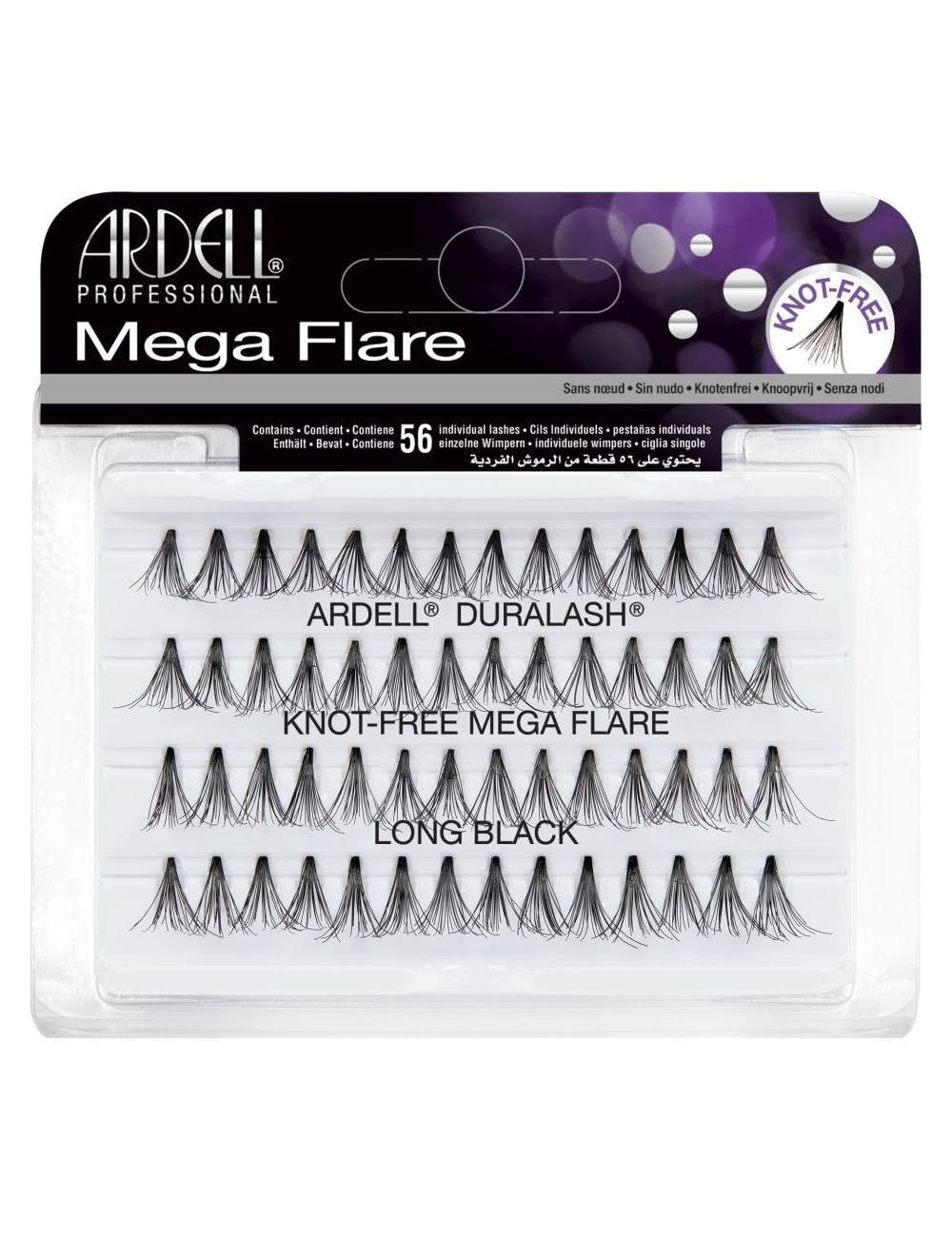 ARDELL MEGA Flare Ind Knot-Free LONG Black MEGA