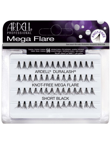 ARDELL MEGA Flare Ind Knot-Free Short Black MEGA