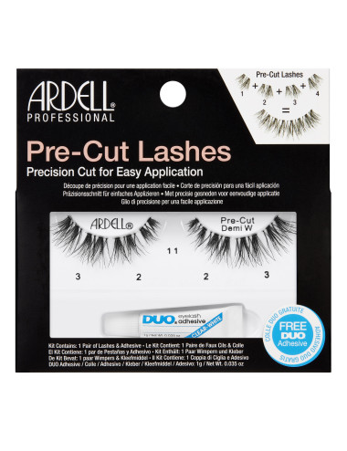 ARDELL Rzęsy Pocięte Pre-Cut Demi Wispies + Klej DUO