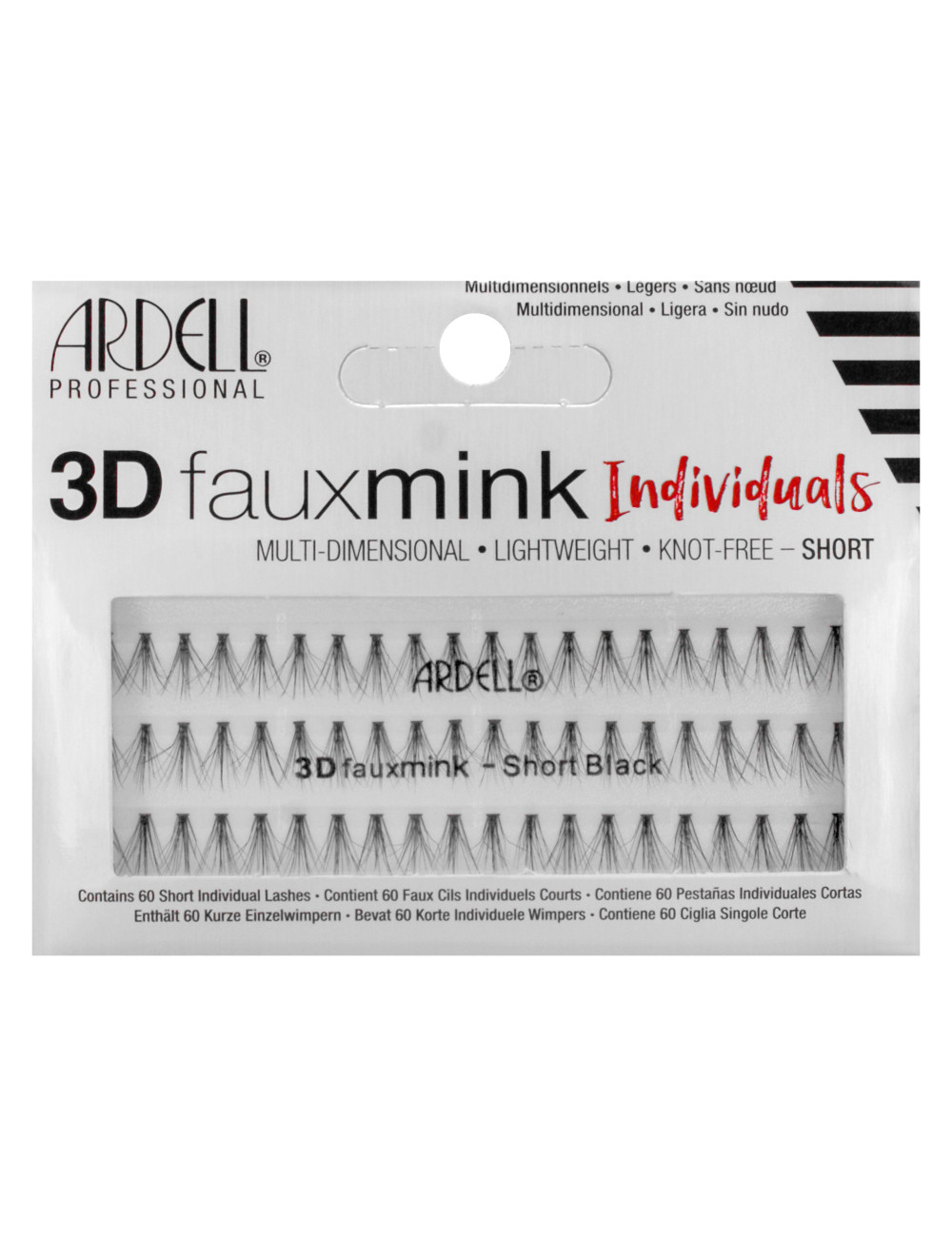 FAUX MINK 3D INDIVIDUALS - Short Black