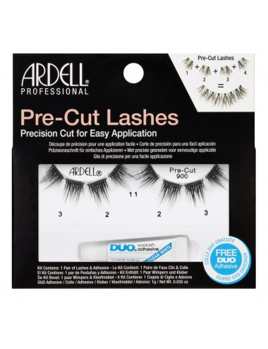 ARDELL Rzęsy Pocięte Pre-Cut Lashes 900 + Klej DUO